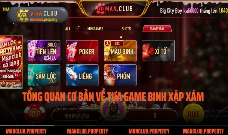 Tổng quan cơ bản về tựa game binh xập xám