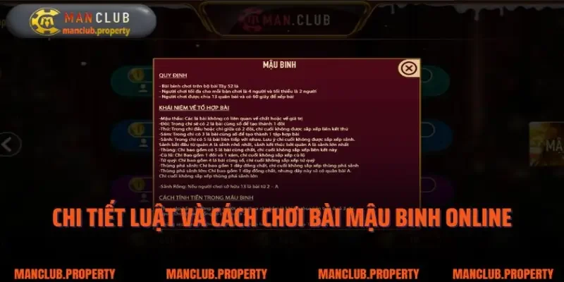 Chi tiết luật và cách chơi bài mậu binh online