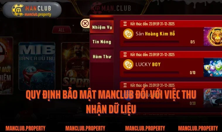 Quy định bảo mật Manclub đối với việc thu nhận dữ liệu