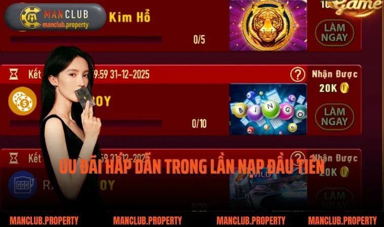 Ưu đãi hấp dẫn trong lần nạp đầu tiên