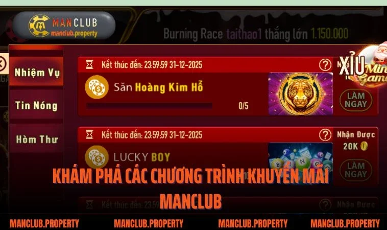 Khám phá các chương trình khuyến mãi Manclub