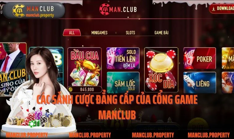 Các sảnh cược đẳng cấp của cổng game Manclub