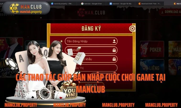 Các thao tác giúp bạn nhập cuộc chơi game tại Manclub